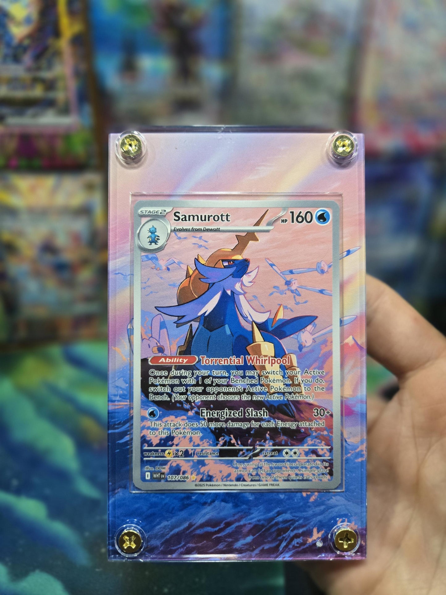Pokemon Samurott IR 107/086 White Flare Extended Art Case