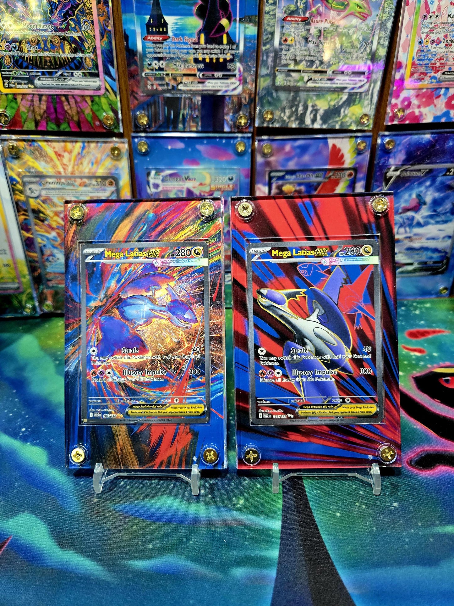 x2 Pokemon Mega Latias EX 181 163 Mega Evolution Extended Art Custom Cases
