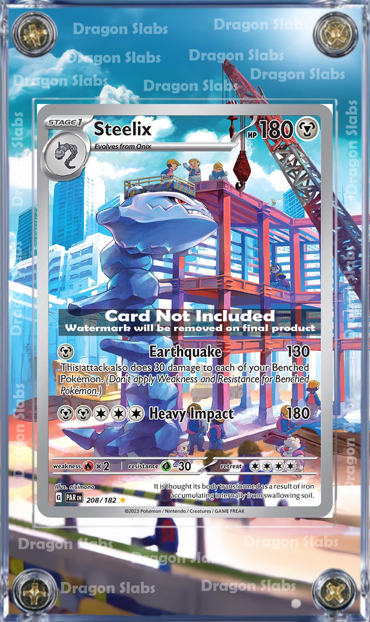 Pokemon Steelix 208/182 Paradox Rift Extended Artwork Case