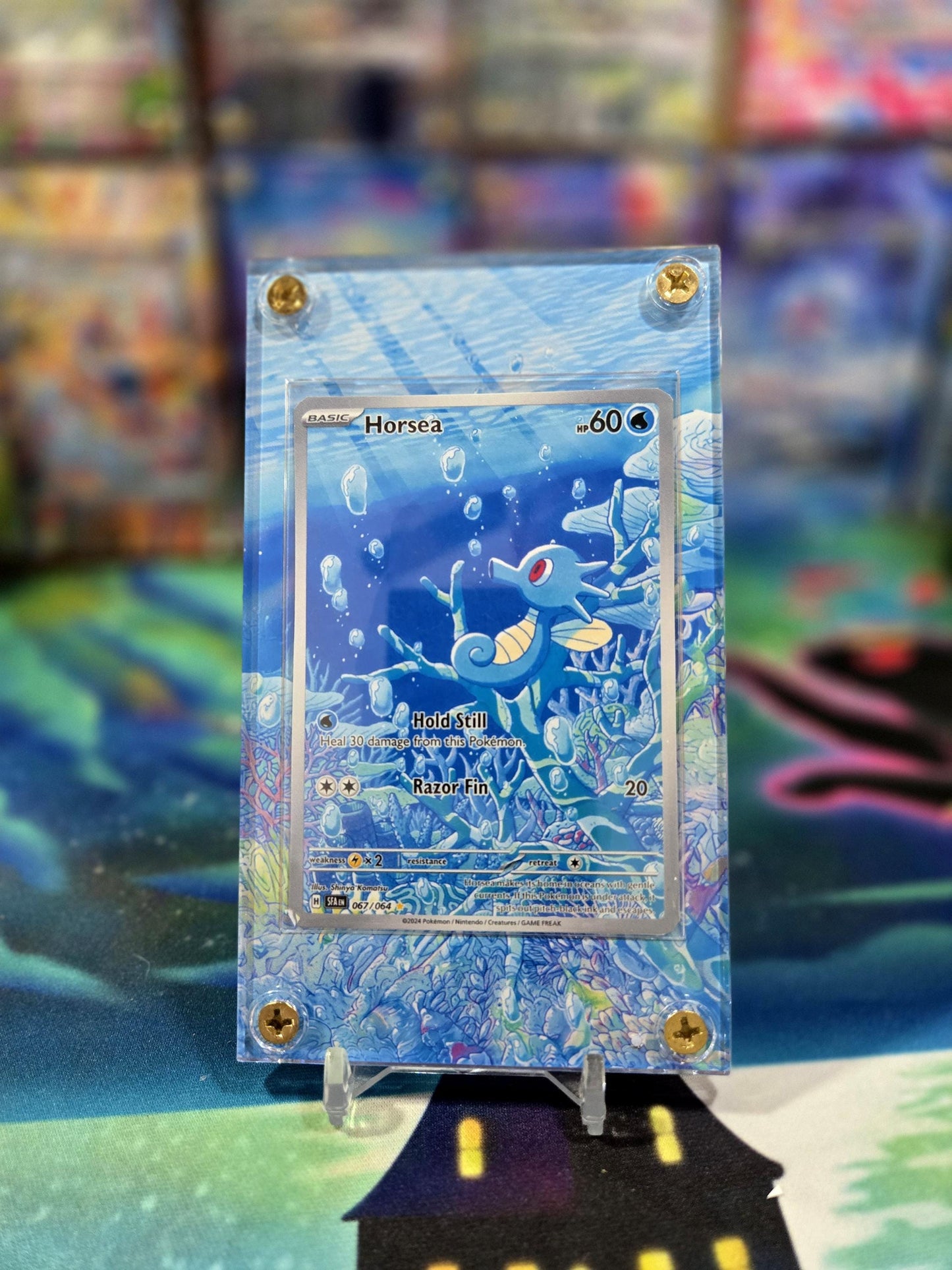 Pokemon Horsea IR 067/064 Shrouded Fable Extended Art Case
