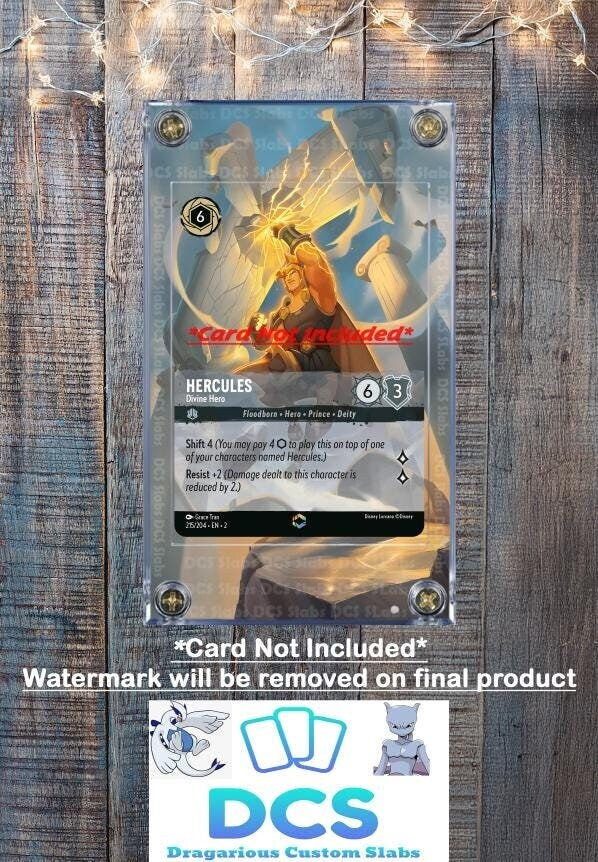 lorcana hercules cards Disney Divine Hero 215/204 Chapter 2 Custom Case MTG Final Fantasy Supplies 3 Willpower Magic the Gathering FINAL Condition:PL
