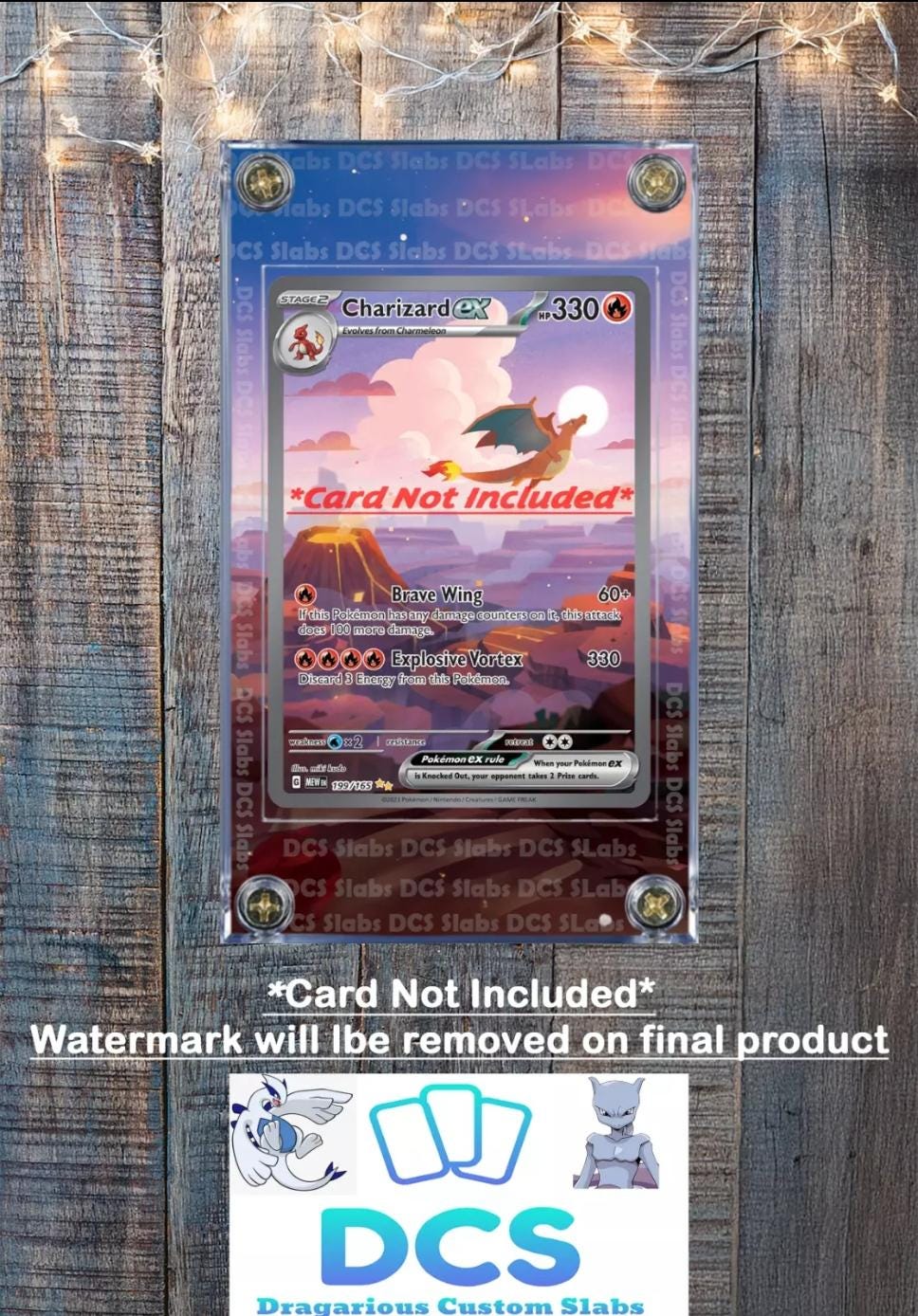 Pokemon Charizard EX 151 Promo SVP 199 Custom Display Case