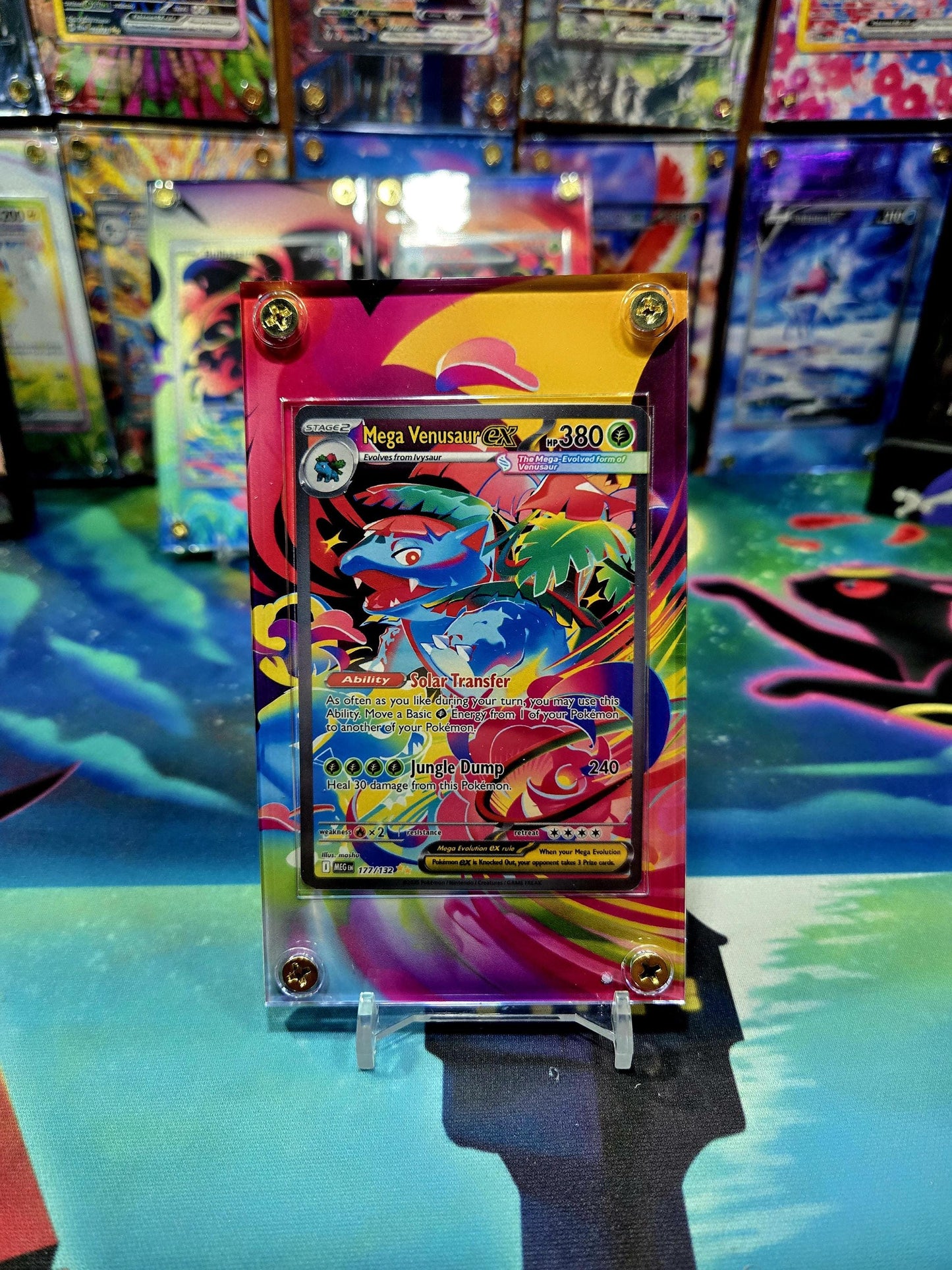 Pokemon Mega Venusaur EX SIR Mega Evolution 177/132 Extended Art Custom Case