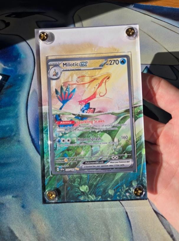 Pokemon Milotic EX 237/191 IR Custom Display Case from Surging Sparks Extended Artwork