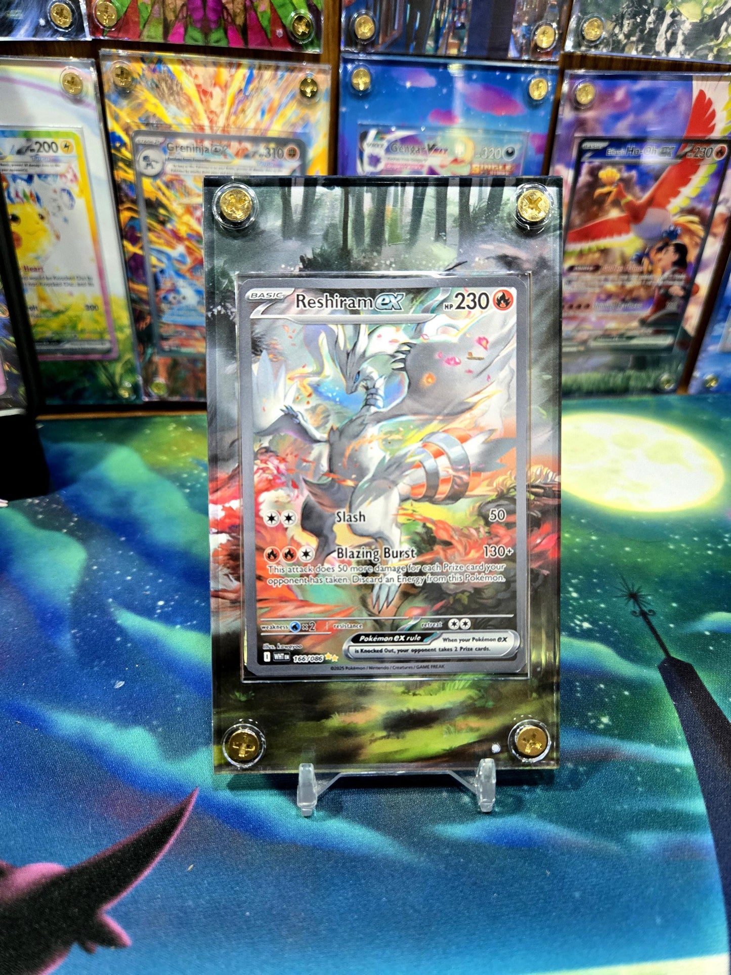 Pokemon Reshiram EX English SIR 166/086 White Flare Extended Art Case