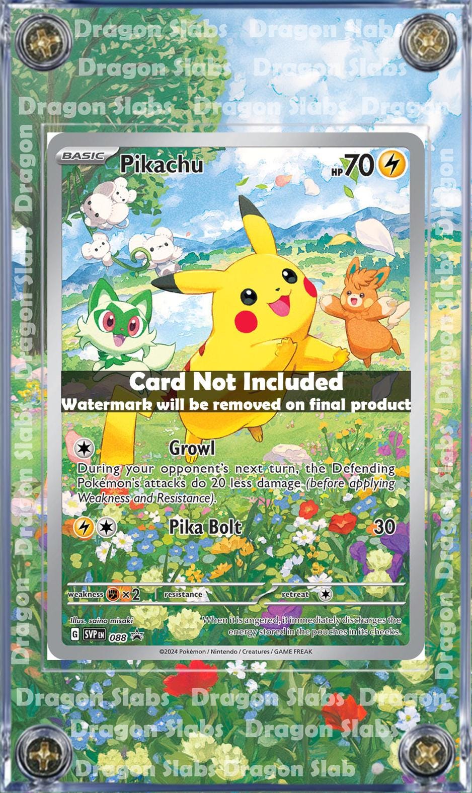 Pokemon Pikachu 088 Promo Scarlet Violet Extended Artwork Case