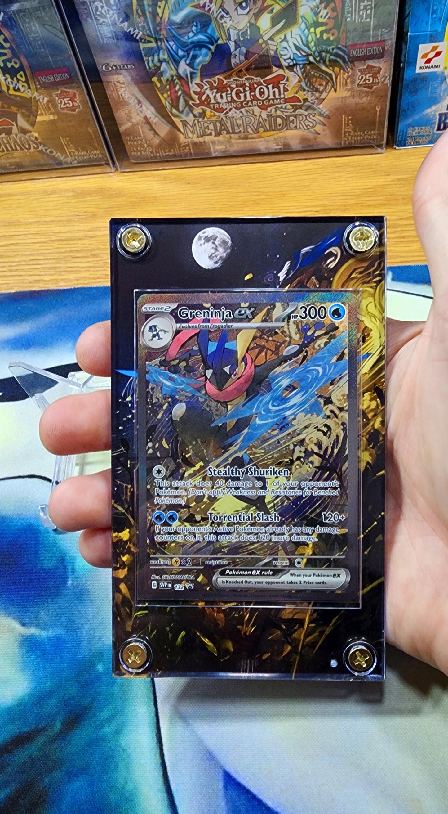 X3 Pokemon Greninja, Kingdra EX, Kingambit 130 SIR Promo 131 132 SV Shrouded Fable Custom Cases Extended Artworks