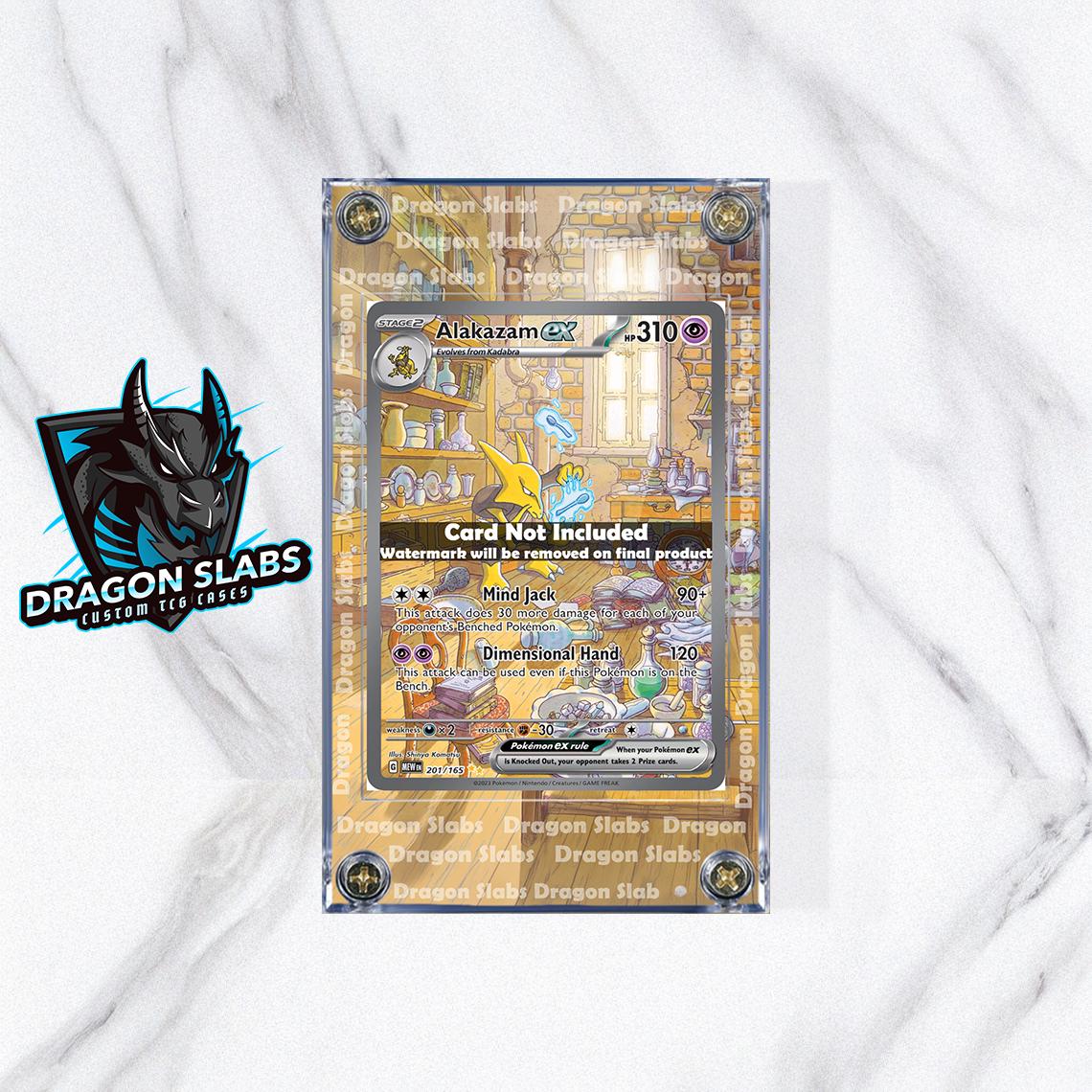 Pokemon Alakazam EX SIR 201/165 151 Custom Case Slab Extended Artwork