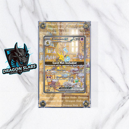 Pokemon Alakazam EX SIR 201/165 151 Custom Case Slab Extended Artwork