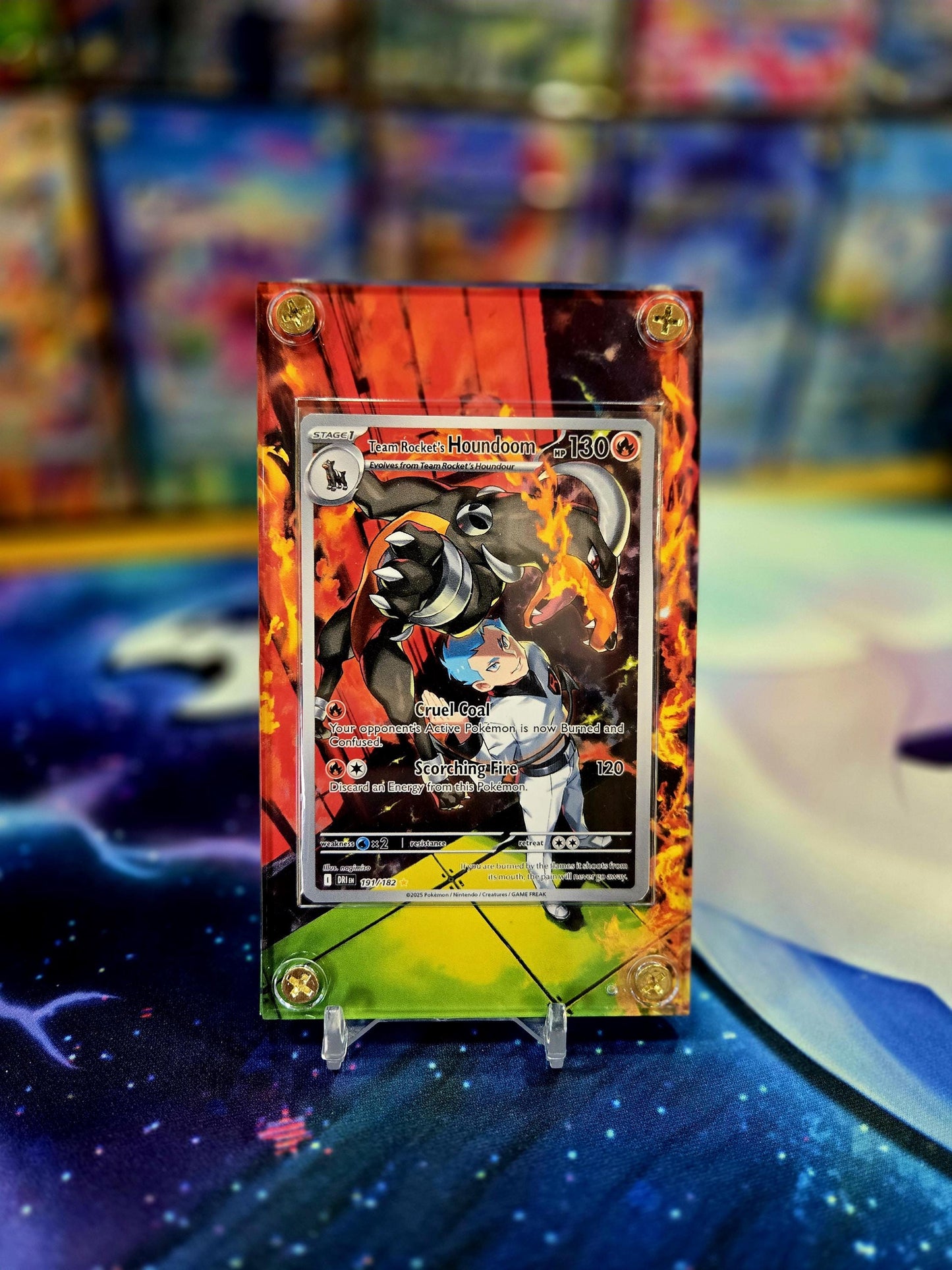 Pokemon Team Rocket's Houndoom 191/182 Destined Rival Extended Art Case