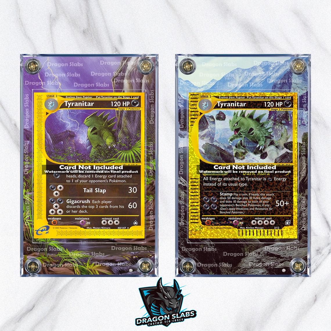 X2 Pokemon Tyranitar 66/165 29/165 Expedition Aquapolis Extended Artwork Cases