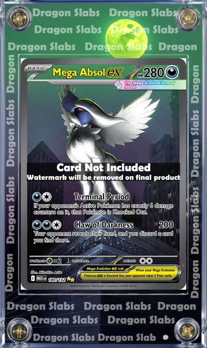 Pokemon Mega Absol EX 180/132 SIR Mega Evolution Extended Art Custom Case