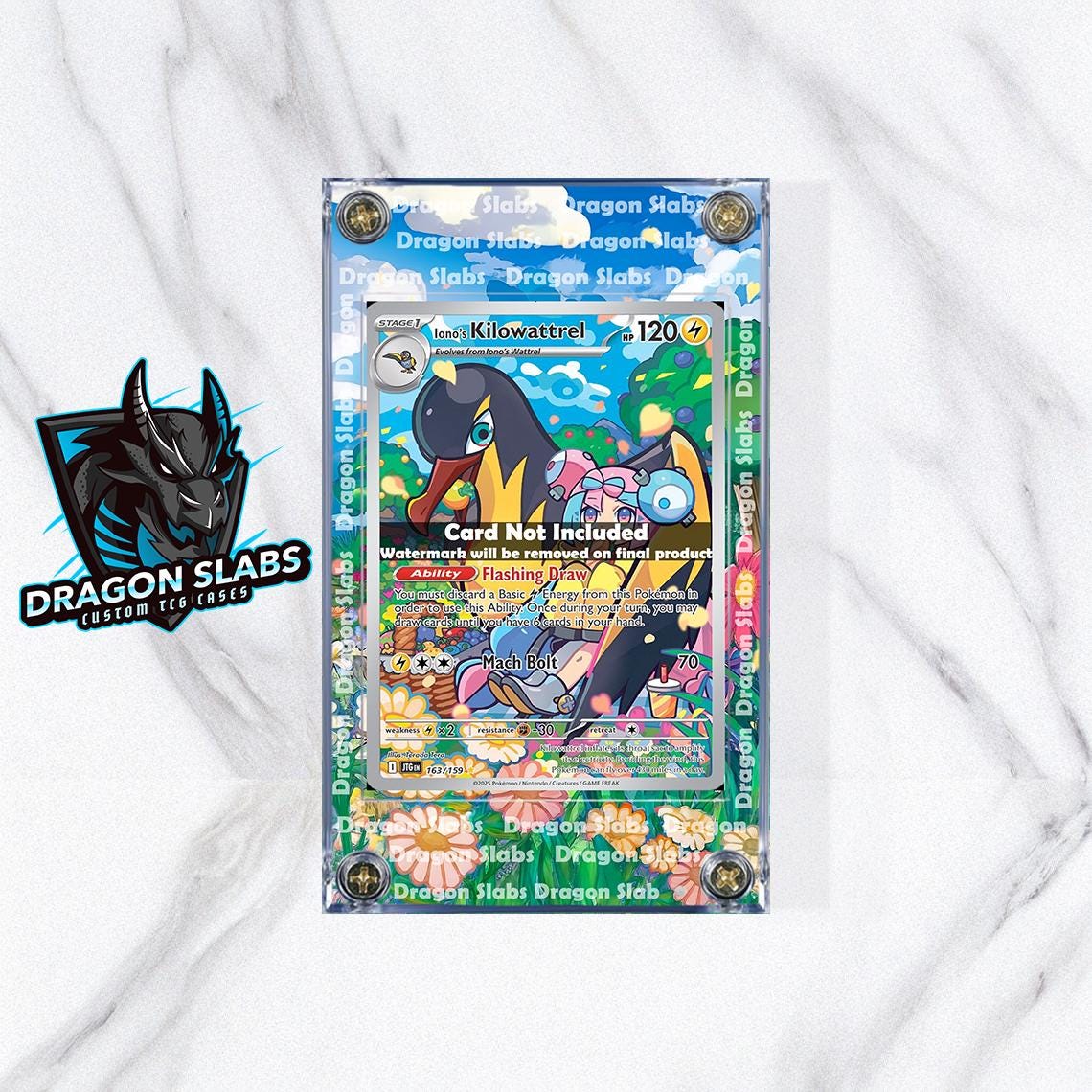 Pokemon Iono's Kilowattrel 163/159 Journey Together Extended Art Custom Case