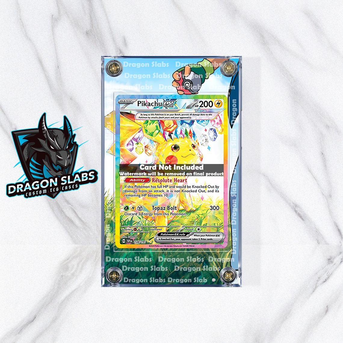 Pokemon EX 238/191 SIR Custom Display Case Ash Edition from Surging Sparks