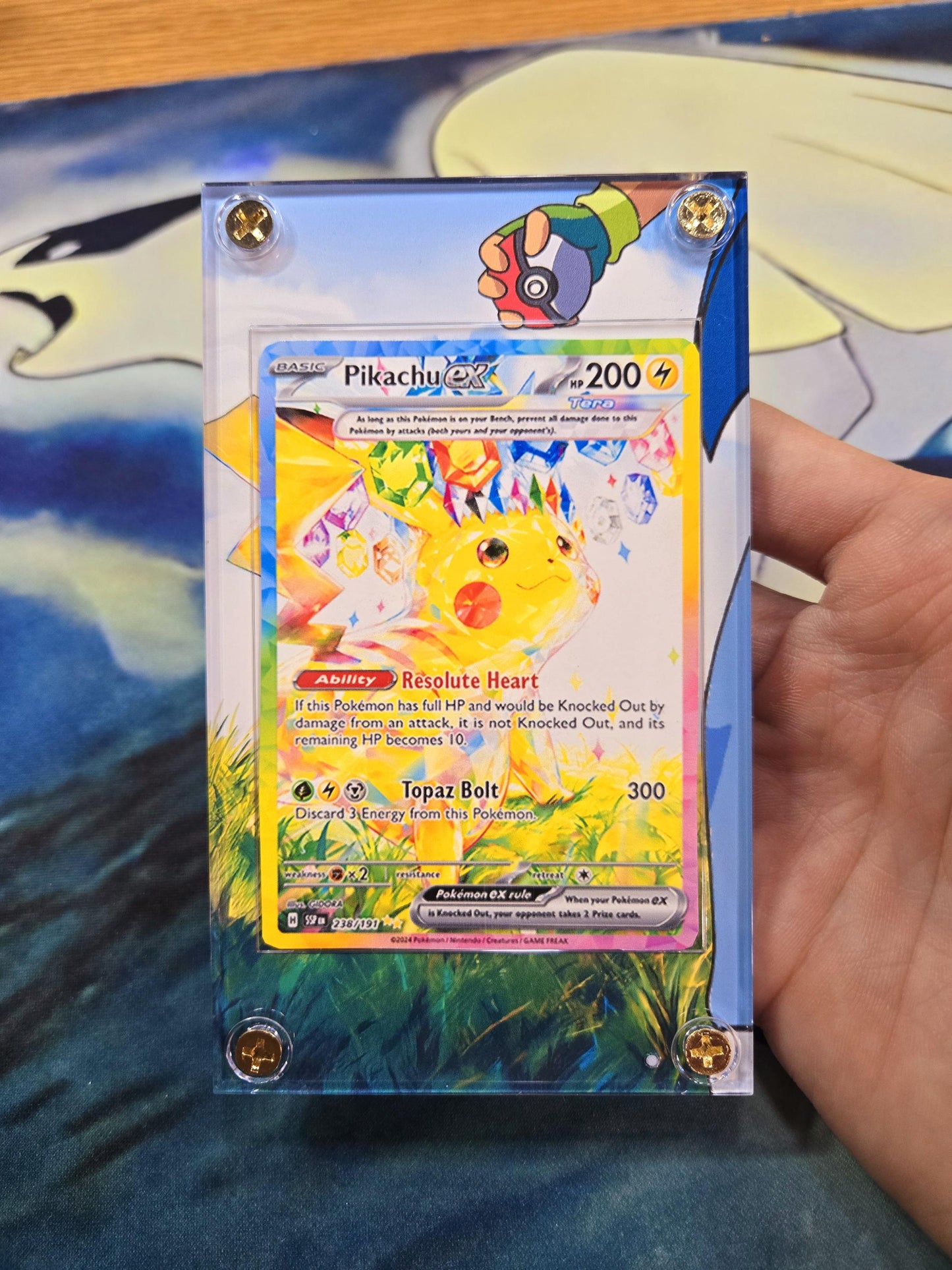 Pokemon EX 238/191 SIR Custom Display Case Ash Edition from Surging Sparks