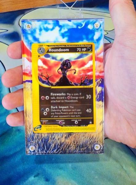 x2 Pokemon Houndoom Aquapolis Skyridge Extended Artwork Cases