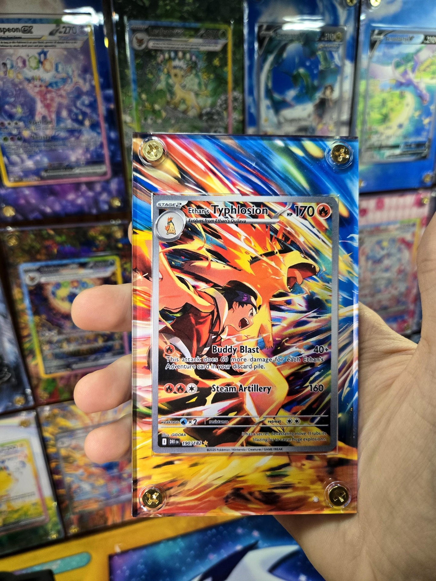 Pokemon Ethan's Ho-Oh ex 230/182 & Ethan's Typhlosion 190/182SIR Destined Rivals Extended Art Cases