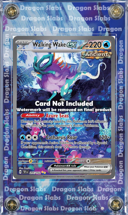 Pokemon Walking Wake EX 205 Custom Display Case Extended Artwork From Silver Tempest