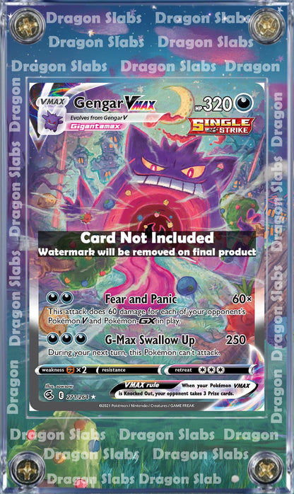 Pokemon Gengar Vmax Alt Art 271/264 SWSH Fusion Strike Custom Display Case