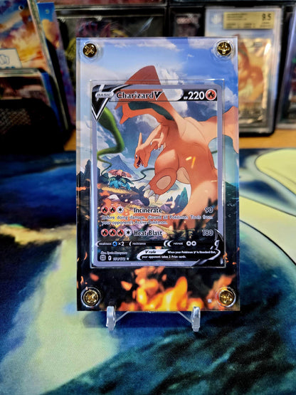 Pokemon Charizard V Alt Art 154/172 Brilliant Stars Custom Display Case Extended Artwork