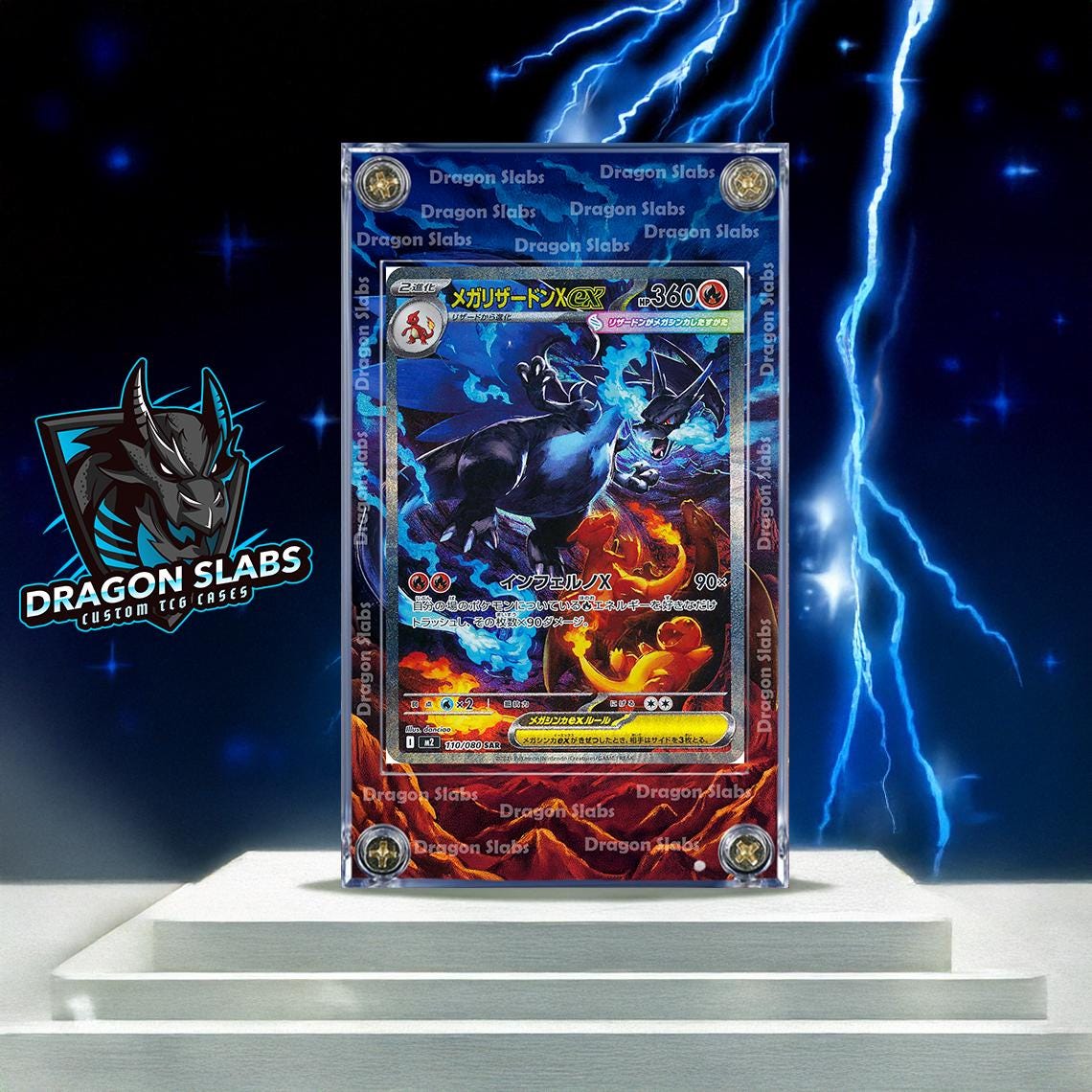 Pokemon Mega Charizard ex SAR 110/080 M2 Inferno X Extended Artwork Case