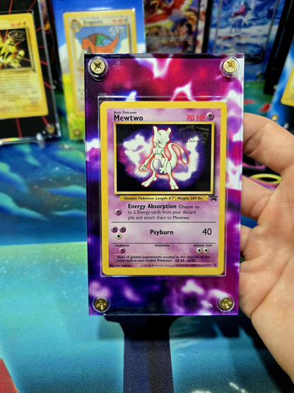 Pokemon Mewtwo Black Star Promo #3 Extended Art Custom Case