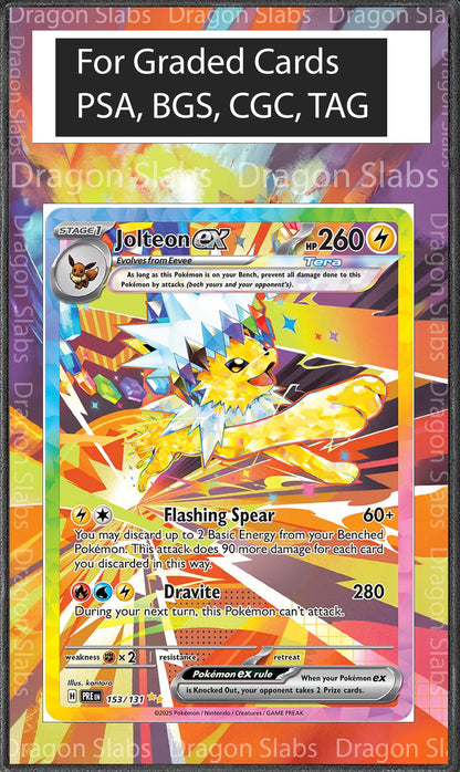 Jolteon EX SIR 153 Prismatic Evolutions Psa Bgs Cgc Tag Extended Artwork Pokemon TCG