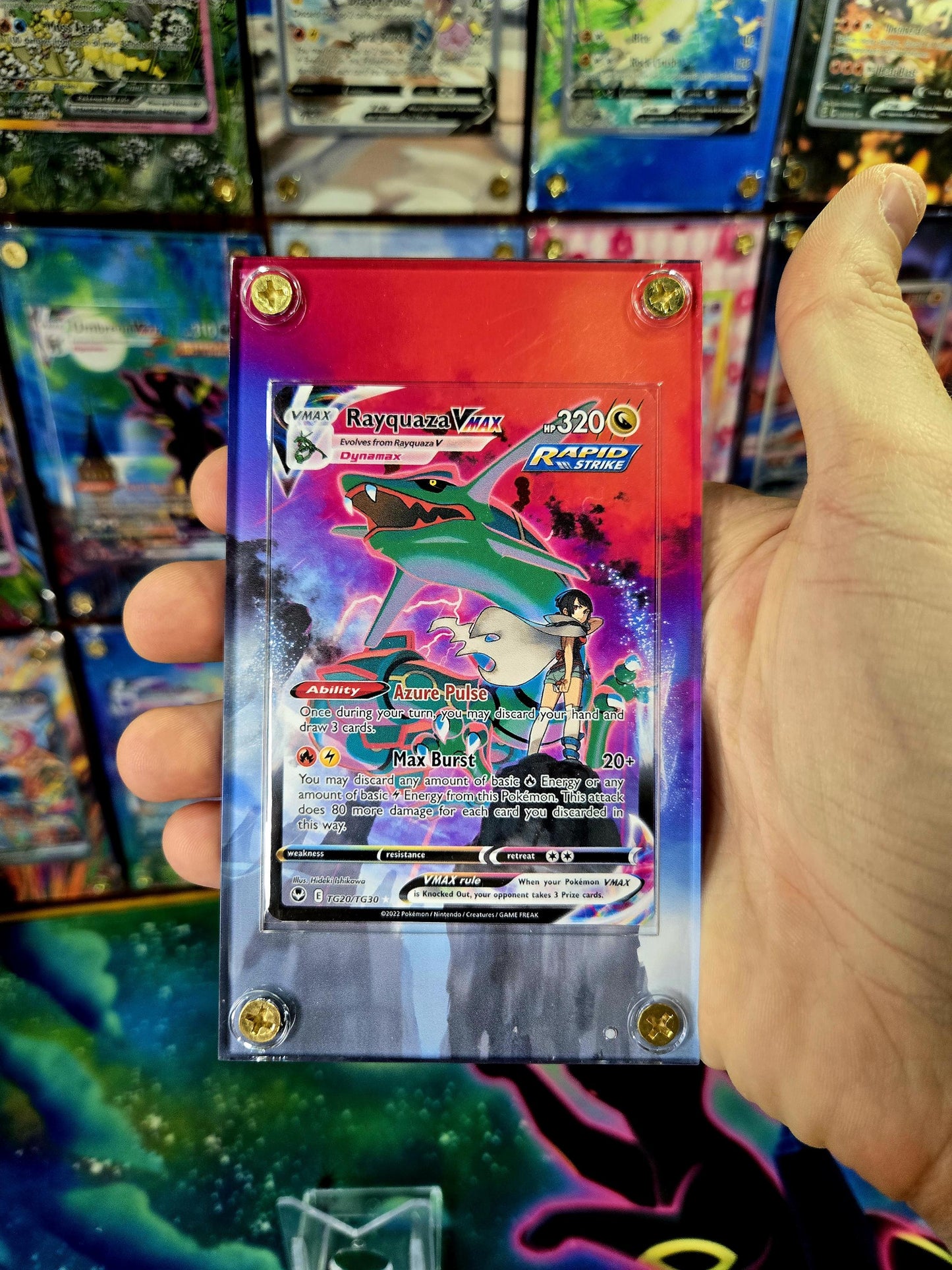 Pokemon Rayquaza VMAX TG20/TG30  Silver Tempest Extended Art Case