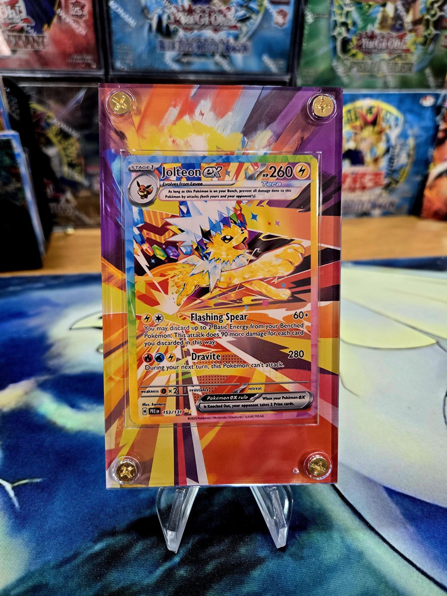 Pokemon Card Jolteon EX SIR 153/131 Prismatic Evolutions Extended Artwork Case