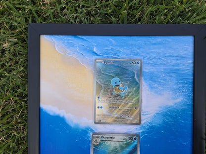 Pokemon 151 Squirtle Wartortle Blastoise 8.5 x 14" Display Frame Extended Art Frame