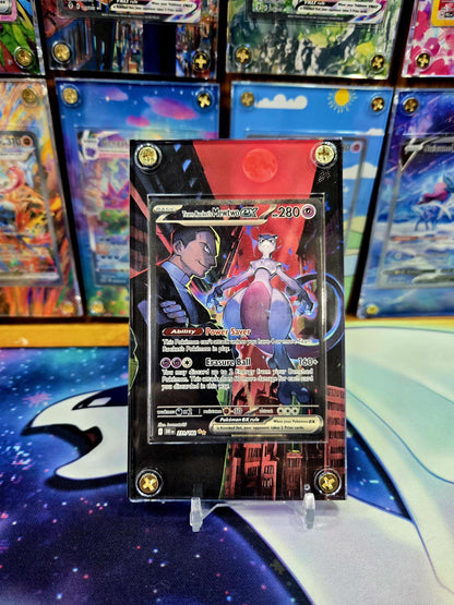 Pokemon Team Rocket's Mewtwo ex SIR 231/182 Destined Rival Extended Art Case