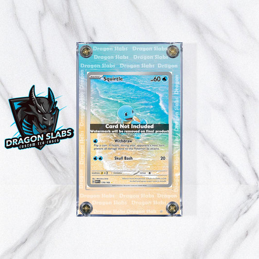 Pokemon 151 Squirtle IR 170 Custom Display Case Extended Artwork