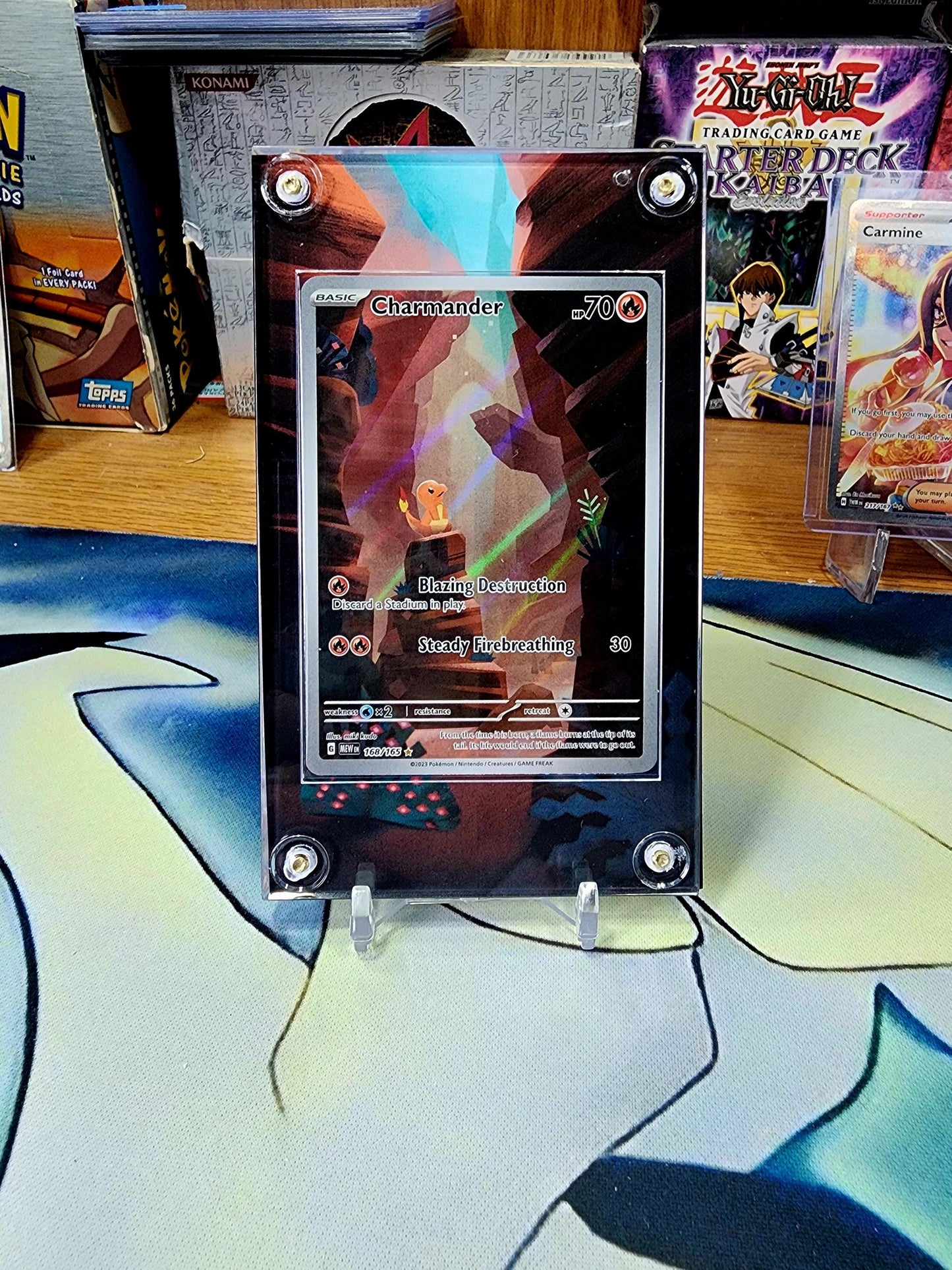 Pokemon Charmander, Charmeon, Charizard 151 Custom Display Cases Extended Artwork