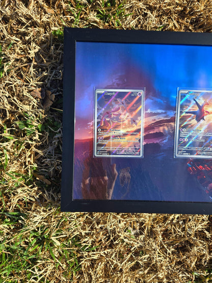 Latias Ex Latios Mesprit Surging Sparks 8.5 x 14" Display Frame Extended Art