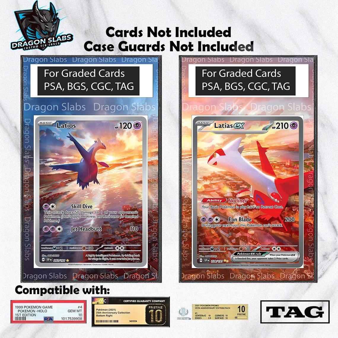 x2 Latias Latios 239/191 203 Surging Sparks PSA Bgs Cgc TAG Extended Art Pokemon Graded