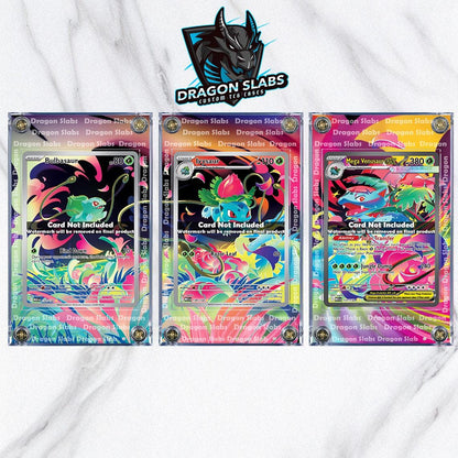 x3 Bulbasaur Ivysaur Mega Venusaur EX SIR IR 133 134 177/132 Mega Evolution Extended Artwork Cases