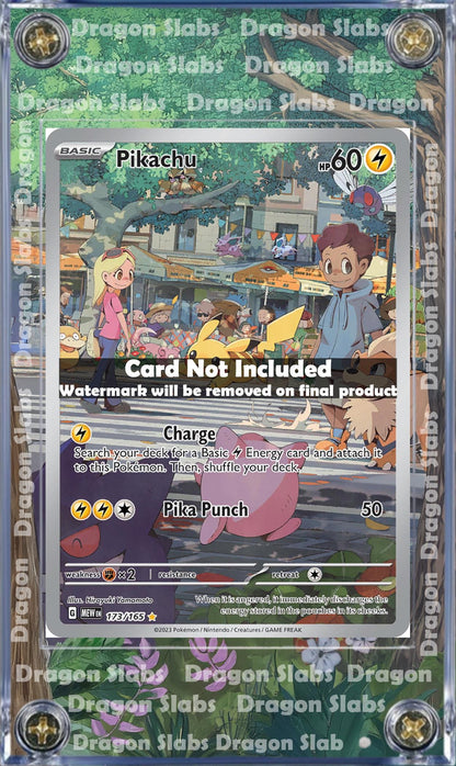 Pokemon 151 Pikachu 173/165 Custom Display Case from Pokemon 151 Extended Artwork