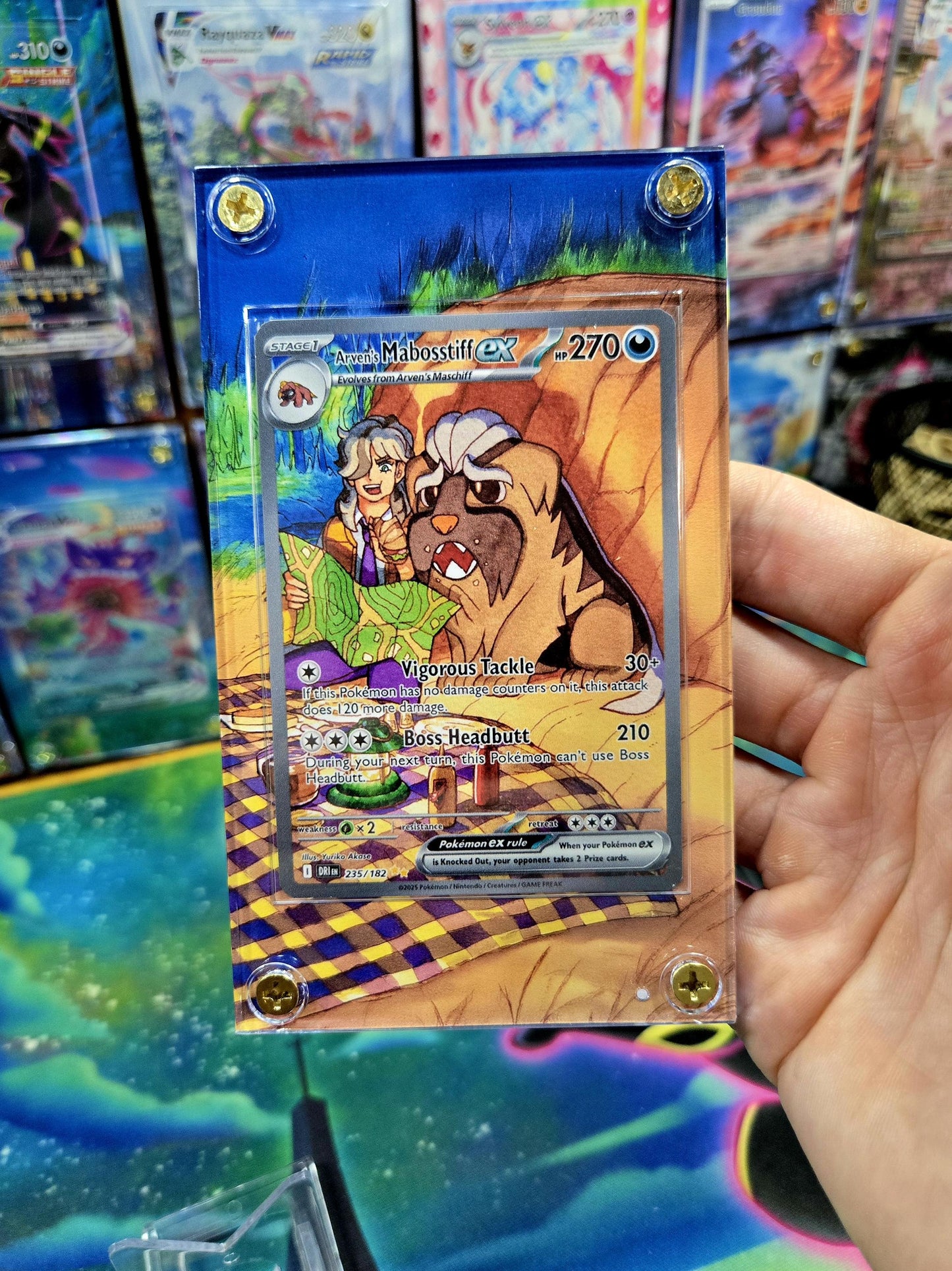 Pokemon Arven's Mabosstiff ex 235/182 Destined Rivals Extended Art Case