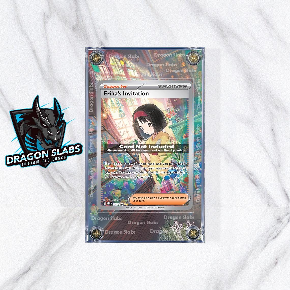 Pokemon 151 Erika's Invitation 203/165 Custom Extended Artwork Case