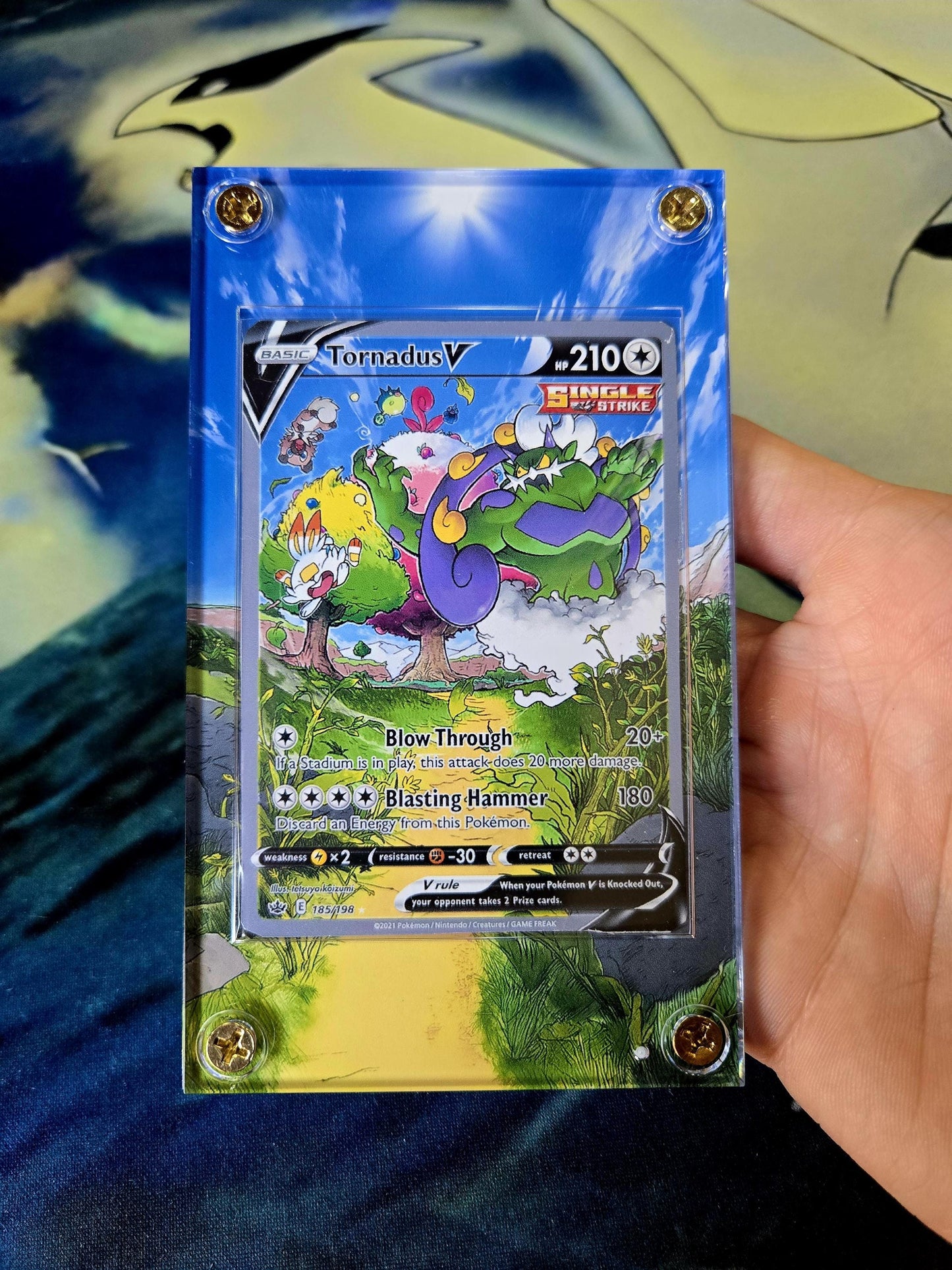 Pokemon Tornadus V 185/198 Chilling Reign Extended Artwork Case