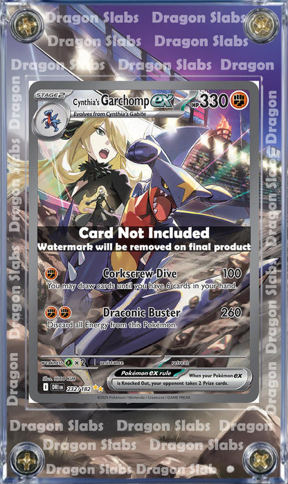 Pokemon Cynthia's Garchomp EX SIR 232/182 Destined Rival Extended Art Case