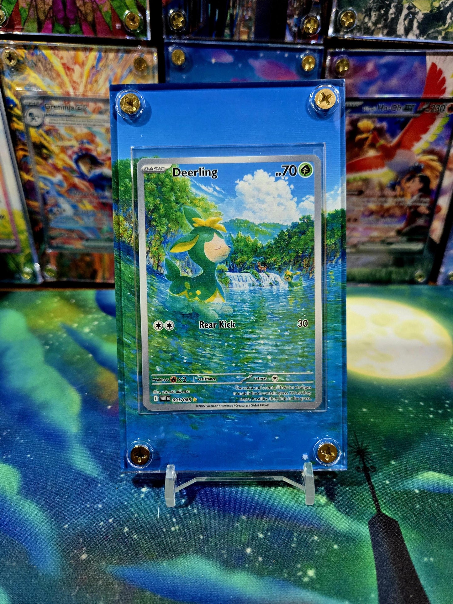 x2 Pokemon Deerling & Sawsbuck 091 092 IR White Flare Extended Art Cases