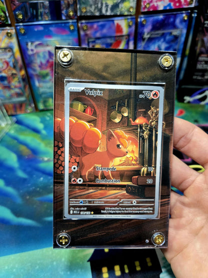 Pokemon Vulpix 138/132 IR Mega Evolution Extended Art Custom Case