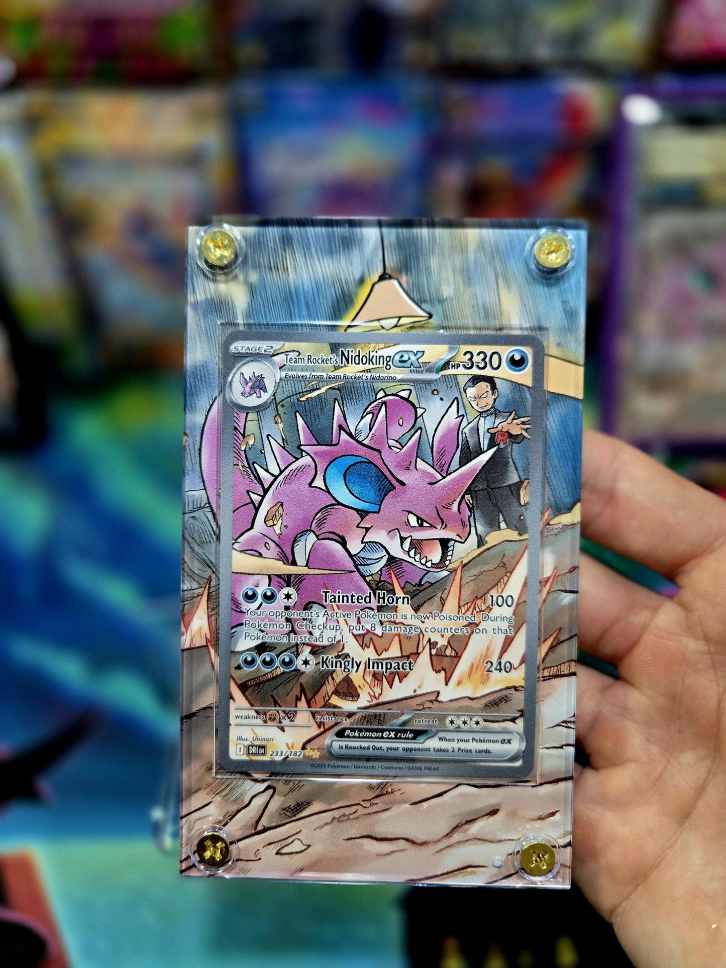Pokemon Nidoking ex 233/182 Destined Rivals Extended Art Case