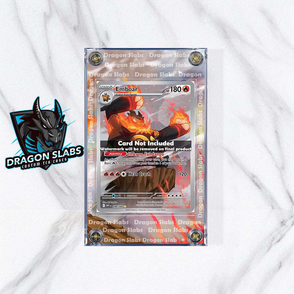 Pokemon Emboar IR 098/086 White Flare Extended Art Case