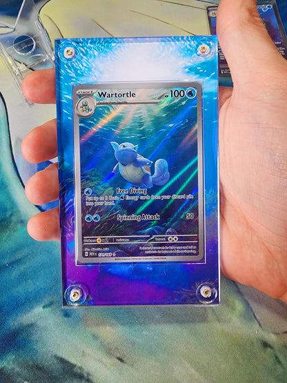 X9 Pokemon 151 Starters Display Extended Art Cases - Charmander, Charmeleon, Charizard, Squirtle, Wartortle, Blastoise, Bulbasaur, Venusaur