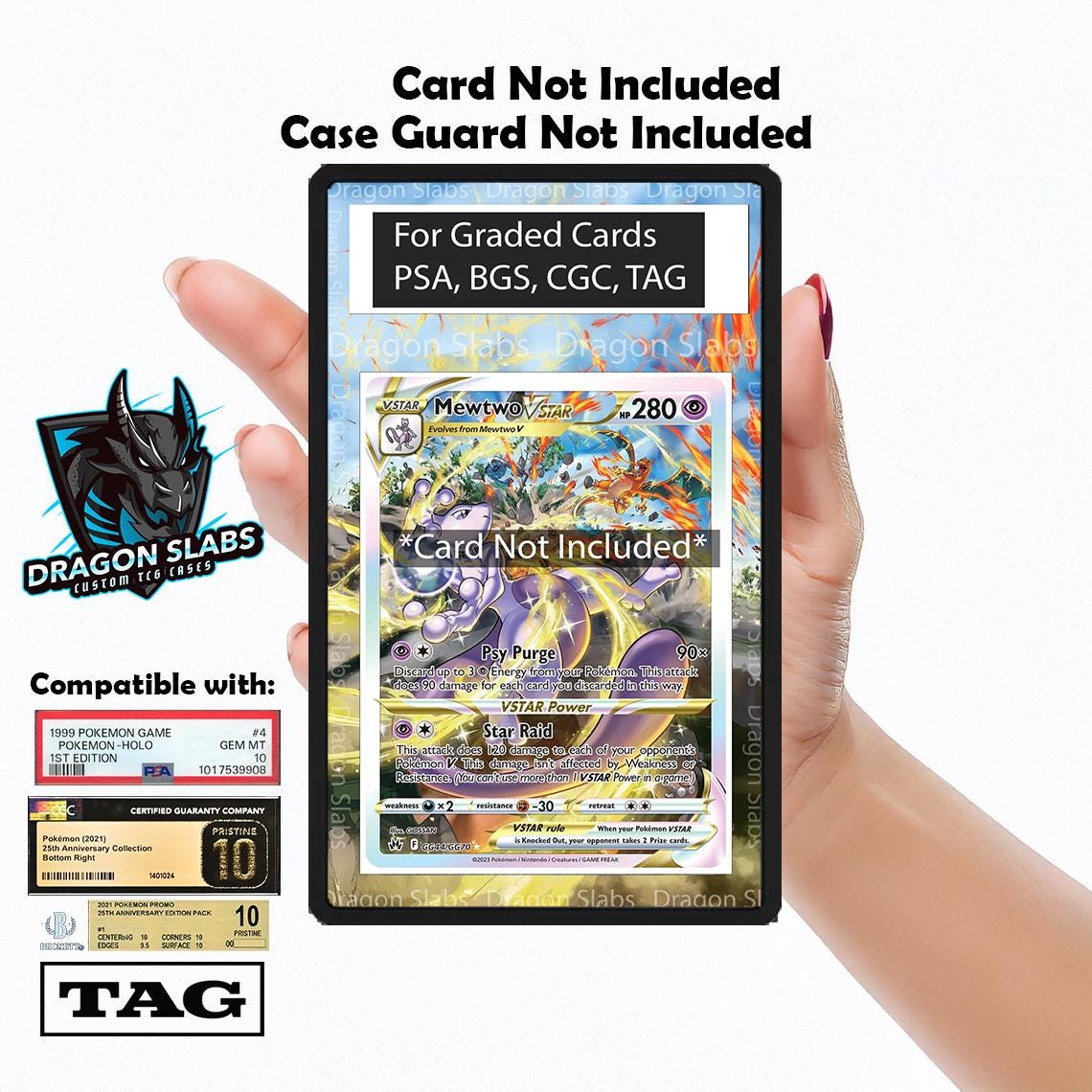 Mewtwo Vstar GG44 Crown Zenith Psa Bgs Cgc Tag Extended Artwork Pokemon TCG