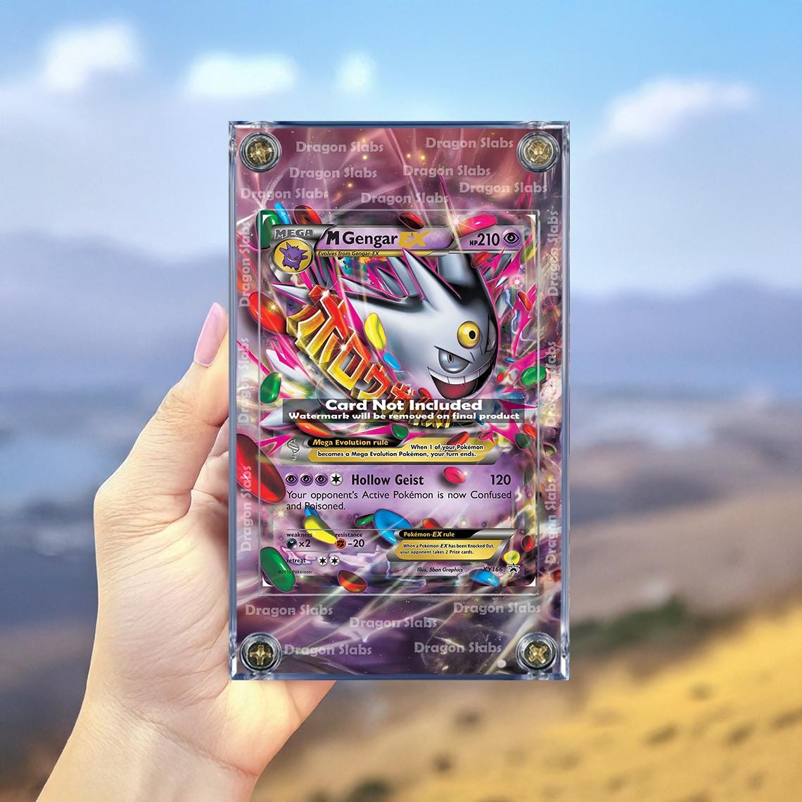 Pokemon M Gengar EX XY166 Black Star Promo Extended Artwork Case