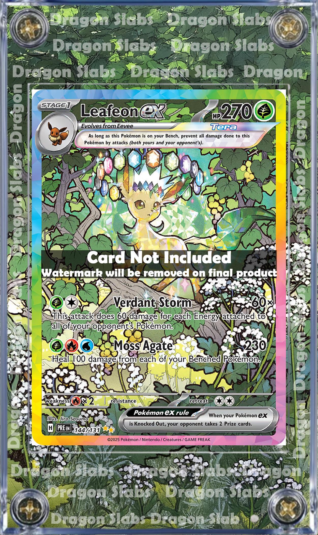 Pokemon Leafeon EX SIR 144/131 Prismatic Evolutions Custom Case