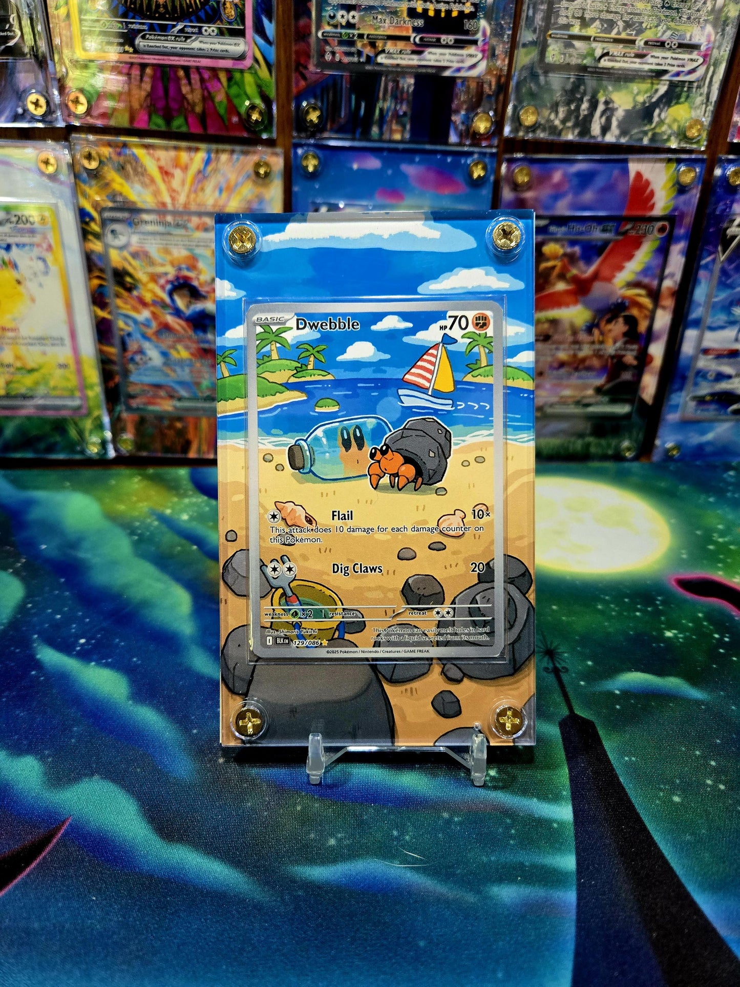 Pokemon Dwebble 129/086 IR Black Bolt Extended Art Case